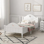 Letto per bambini Olive Green / Verde / Rosa chiaro / Bianco in formato Twin con sponde di sicurezza, testiera e pediera (Singolo)