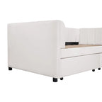 Divano letto singolo in velluto grigio/rosa/beige con testiera a righe e 2 cassetti (singolo)