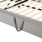 Lettino da giorno in velluto rosa / beige / grigio con letto estraibile a scomparsa (Singolo)