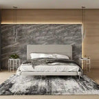 Modrest Bergeron Contemporary Cream Woven Fabric Bed