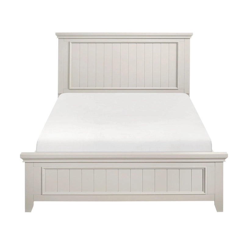 Struttura Letto con Pannello Shiplap Effetto Legno Grezzo con Testiera e Pediera (Singolo / Una Piazza e Mezza / Matrimoniale / King / California King)
