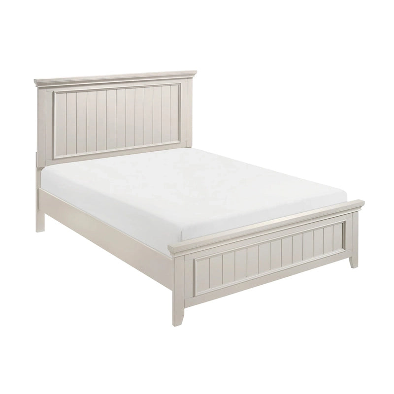 Struttura Letto con Pannello Shiplap Effetto Legno Grezzo con Testiera e Pediera (Singolo / Una Piazza e Mezza / Matrimoniale / King / California King)