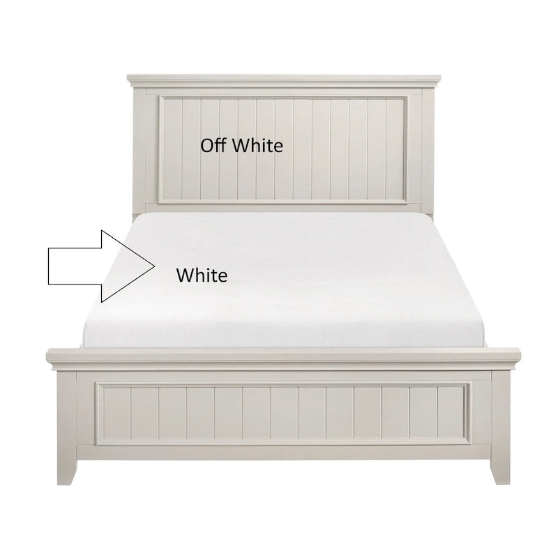 Struttura Letto con Pannello Shiplap Effetto Legno Grezzo con Testiera e Pediera (Singolo / Una Piazza e Mezza / Matrimoniale / King / California King)