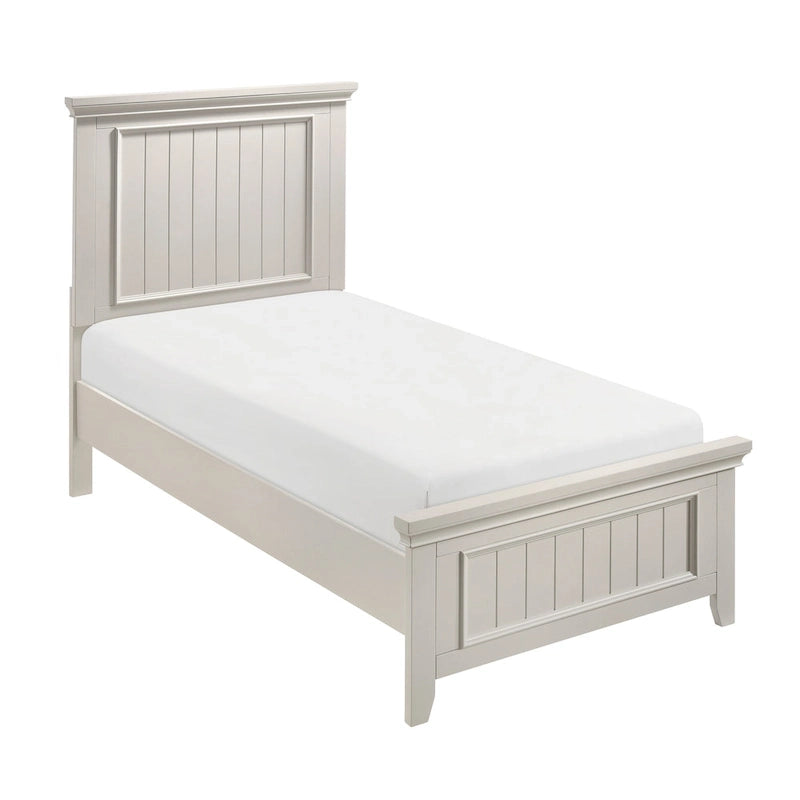 Struttura Letto con Pannello Shiplap Effetto Legno Grezzo con Testiera e Pediera (Singolo / Una Piazza e Mezza / Matrimoniale / King / California King)