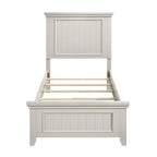 Struttura Letto con Pannello Shiplap Effetto Legno Grezzo con Testiera e Pediera (Singolo / Una Piazza e Mezza / Matrimoniale / King / California King)