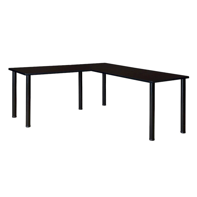 Scrivania angolare a L multicolore – 168 cm con ritorno da 107 cm, uso singolo