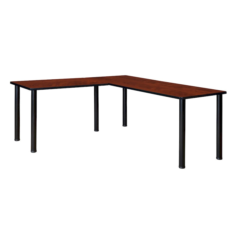 Scrivania angolare a L multicolore – 168 cm con ritorno da 107 cm, uso singolo