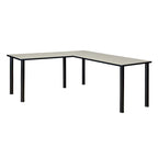Scrivania angolare a L multicolore – 168 cm con ritorno da 107 cm, uso singolo