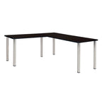Scrivania angolare a L multicolore – 168 cm con ritorno da 107 cm, uso singolo