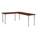 Scrivania angolare a L multicolore – 168 cm con ritorno da 107 cm, uso singolo