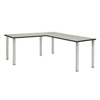 Scrivania angolare a L multicolore – 168 cm con ritorno da 107 cm, uso singolo