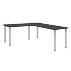 Scrivania angolare a L multicolore – 168 cm con ritorno da 107 cm, uso singolo