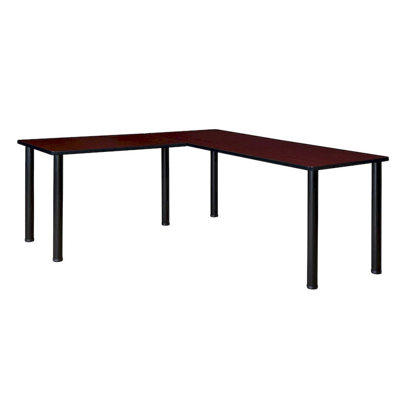 Scrivania angolare a L multicolore – 168 cm con ritorno da 107 cm, uso singolo