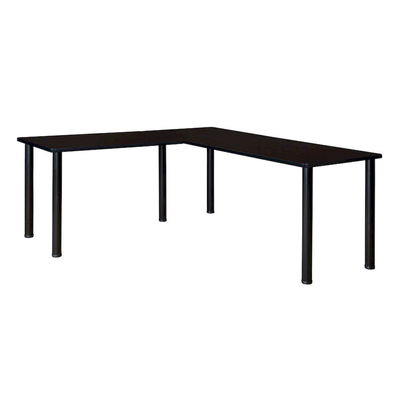 Scrivania angolare a L multicolore – 168 cm con ritorno da 107 cm, uso singolo