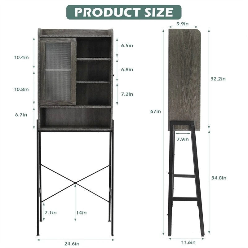 Mobiletto contenitore sopra il WC - 11.6P x 24.6L x 67A