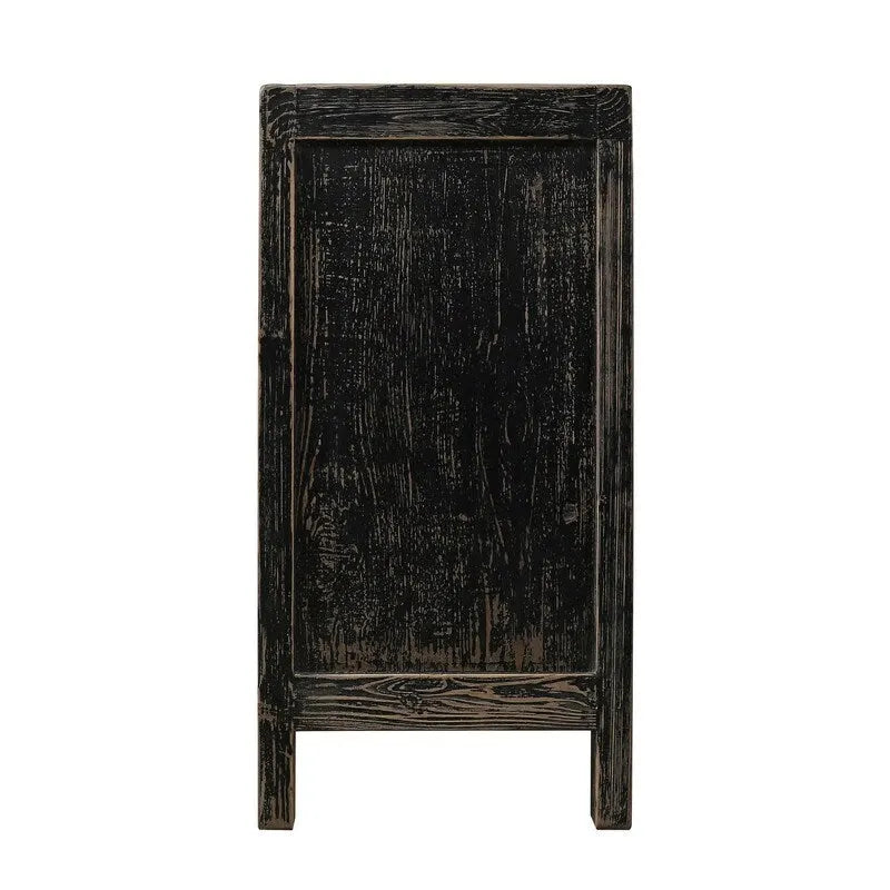 Credenza Nera Decapata a 2 Ante – Stile Country, Uso Singolo