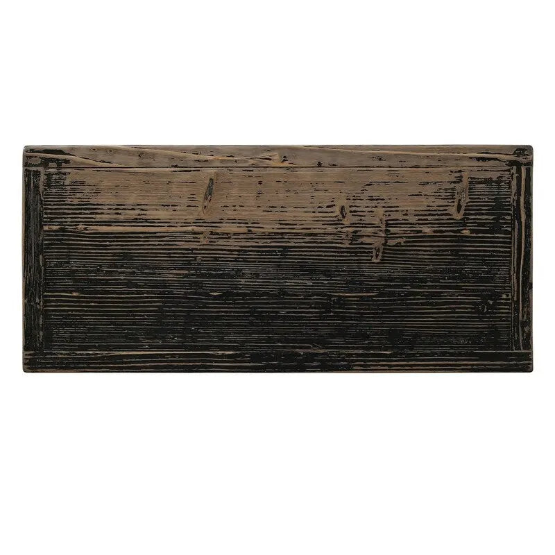 Credenza Nera Decapata a 2 Ante – Stile Country, Uso Singolo