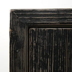 Credenza Nera Decapata a 2 Ante – Stile Country, Uso Singolo