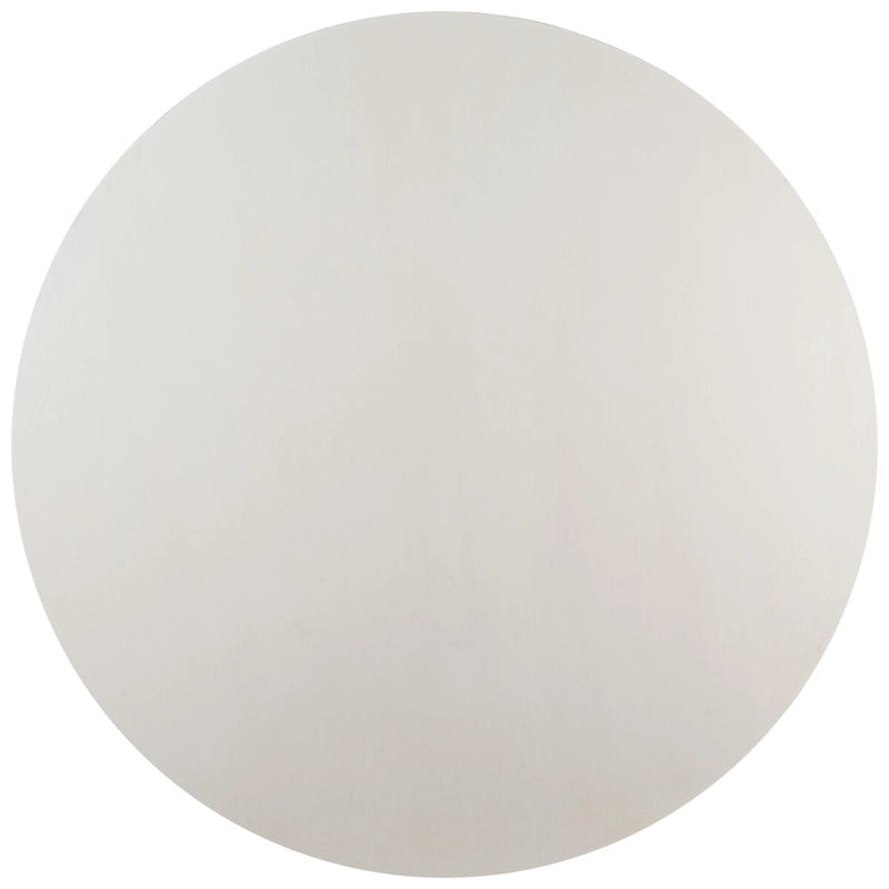 Tavolo da pranzo rotondo con base esagonale in canna di colore bianco/nero/naturale (4 posti)