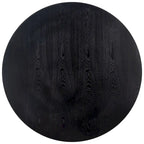 Tavolo da pranzo rotondo con base esagonale in canna di colore bianco/nero/naturale (4 posti)